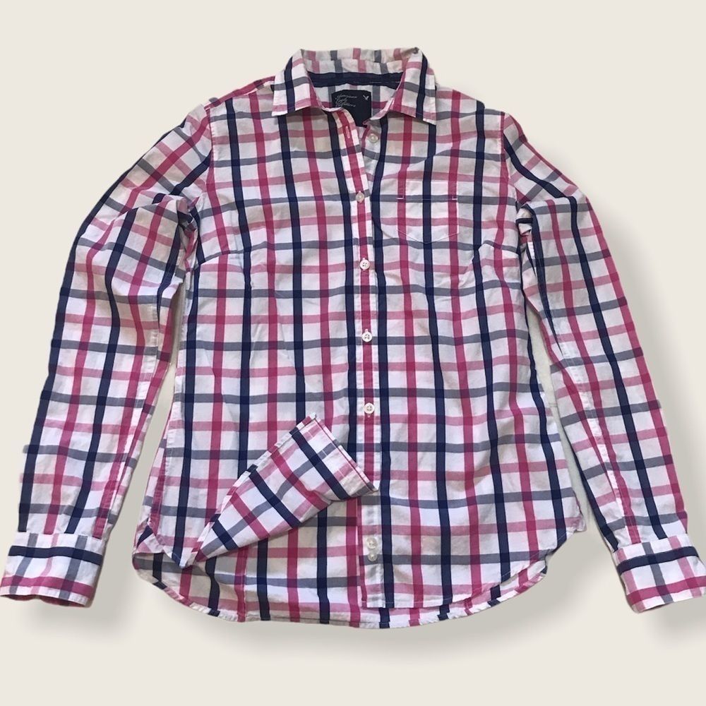 ๐ฆ
AEO Check Print Button Down Collared Shirt - Picture 2 of 8